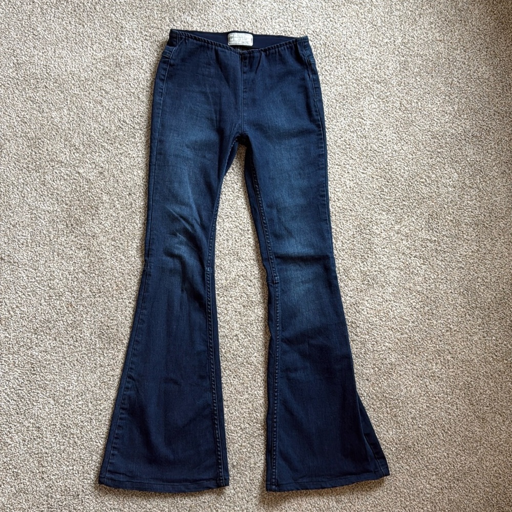 Free People size 26 flair bottom denim jeans Halloween hippie